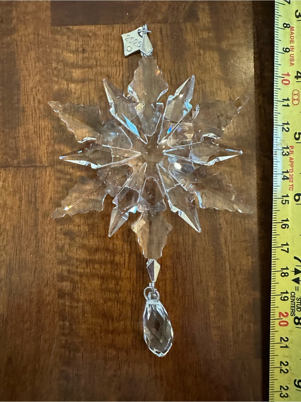 Crystal Snowflake Holiday Ornament - Clear